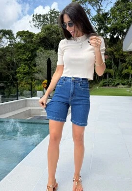 BERMUDA FEMININA MEIA COXA LAURA - COSH JEANS - Jeans