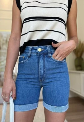BERMUDA FEMININA MEIA COXA MAIRA - COSH - Jeans