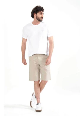 BERMUDA JEANS CASUAL MASCULINA LUCIANO COLLOR - COSH - Areia