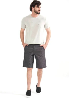 BERMUDA JEANS CASUAL MASCULINA LUCIANO COLLOR - COSH - Chumbo