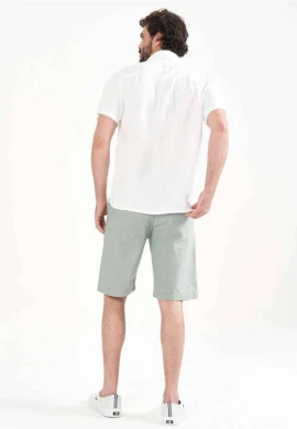 BERMUDA JEANS CASUAL MASCULINA LUCIANO COLLOR - COSH - Verde menta