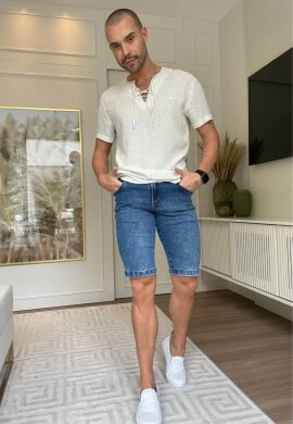 BERMUDA JEANS MASCULINA MARMORE BRUNO - COSH JEANS - Jeans