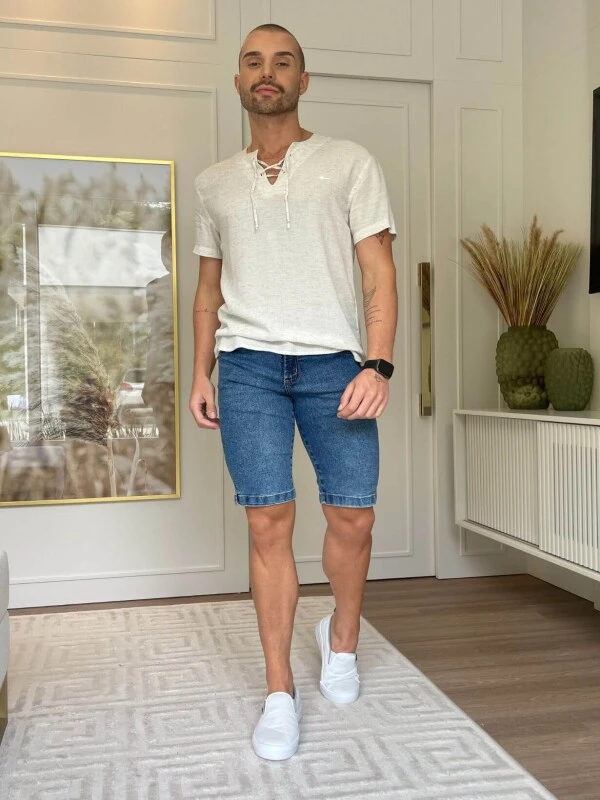 BERMUDA JEANS MASCULINA MARMORE BRUNO - COSH JEANS - Jeans
