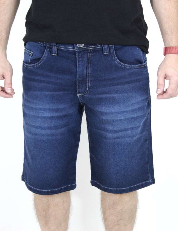 BERMUDA JEANS MASCULINA MOLETOM COM BIGODE FR - Jeans