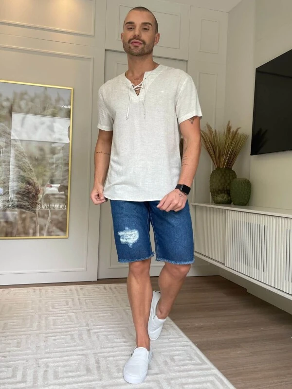 BERMUDA JEANS MASCULINA STONE - COSH JEANS - Jeans