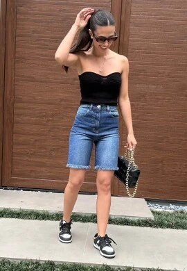 BERMUDA JORTS WIDE STONE FEMININA - COSH JEANS - Jeans