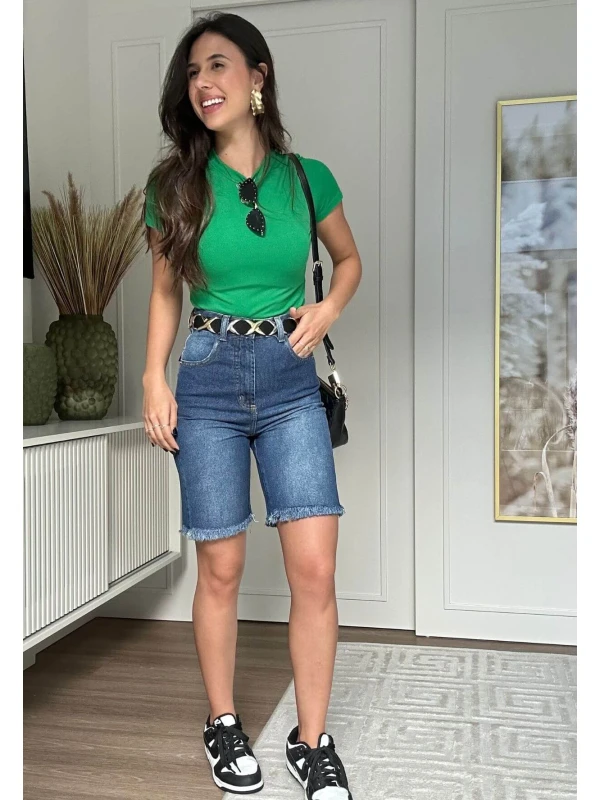 BERMUDA JORTS WIDE STONE FEMININA - COSH JEANS - Jeans