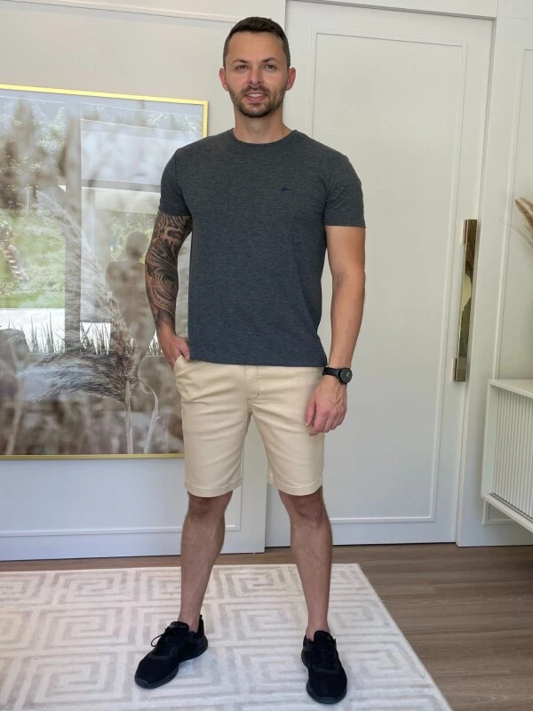 BERMUDA MASCULINA JEANS MAICON - COSH JEANS - Bege claro