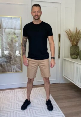 BERMUDA MASCULINA JEANS MAICON - COSH JEANS - Bege escuro