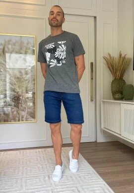 BERMUDA MASCULINA JEANS MOLETOM DIEGO - COSH - Jeans