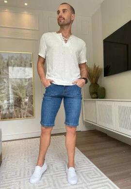 BERMUDA MASCULINA STONADA TRADICIONAL - COSH JEANS - Jeans