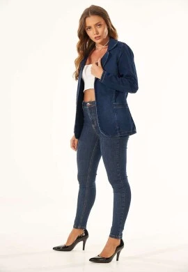 BLASER JEANS ESCURO MOLETOM - Jeans