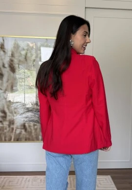 BLAZEER COM BOTÃO SOLTO - COSH JEANS - Vermelho