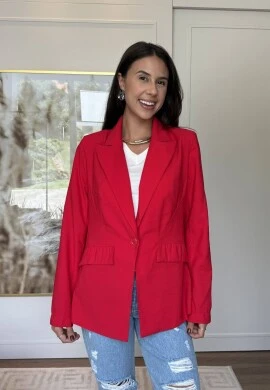 BLAZEER COM BOTÃO SOLTO - COSH JEANS - Vermelho
