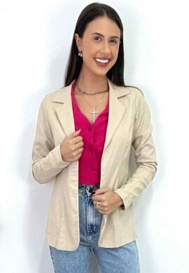 BLAZER ABERTO FEMININO - COSH JEANS - Nude