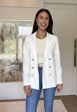BLAZER ALFAIATARIA ABERTO - COSH JEANS - Off white