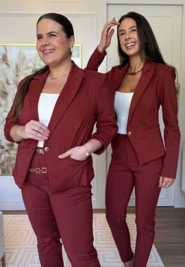 BLAZER DE ALFAIATARIA CURTO - COSH JEANS - Marrom