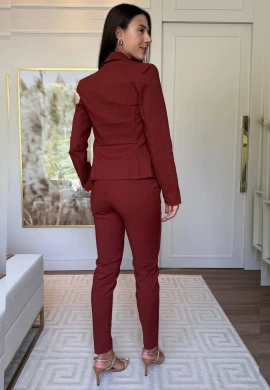BLAZER DE ALFAIATARIA CURTO - COSH JEANS - Marrom
