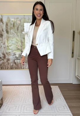 BLAZER DE ALFAIATARIA CURTO - COSH JEANS - Off white