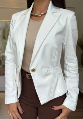 BLAZER DE ALFAIATARIA CURTO - COSH JEANS - Off white