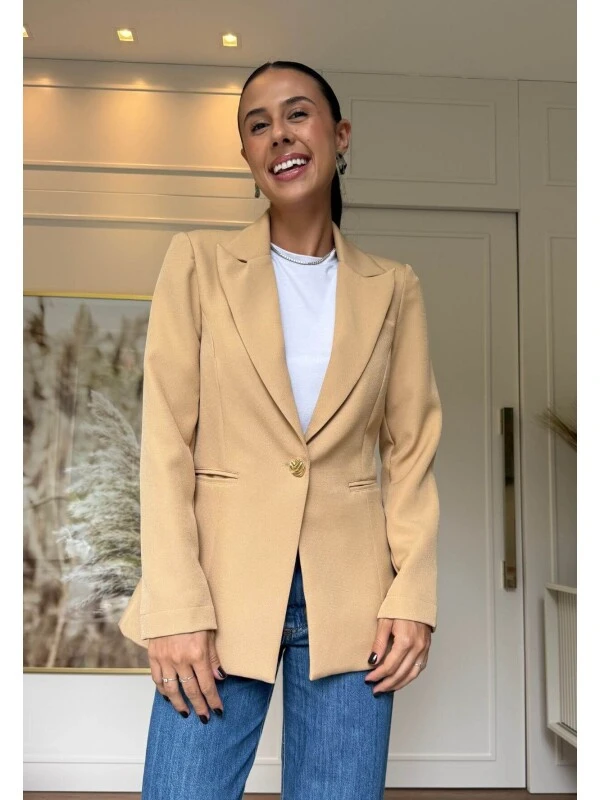 BLAZER FORRADO - COSH JEANS - Bege