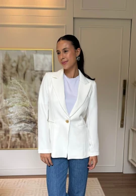 BLAZER FORRADO - COSH JEANS - Off white
