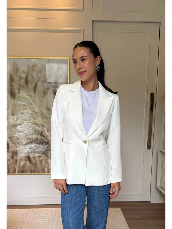 BLAZER FORRADO - COSH JEANS - Off white