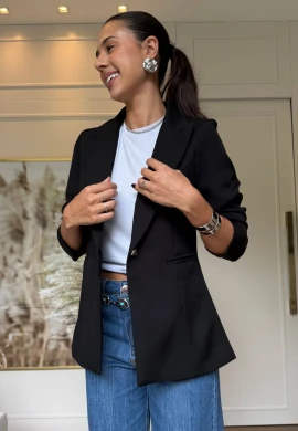 BLAZER FORRADO - COSH JEANS - Preto