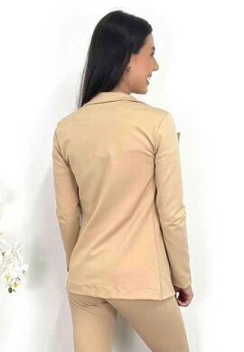 BLAZER LONGO FEMININO NEGA RIO  COSH JEANS - Nude