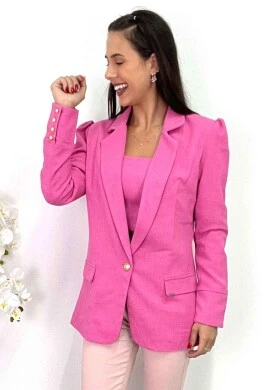 BLAZER SOLTO DE ALFAIATARIA FEMININO  COSH JEANS - Rosa