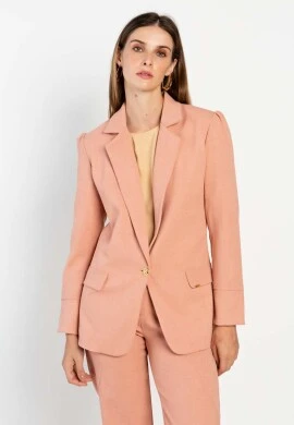 BLAZER SOLTO DE ALFAIATARIA FEMININO  COSH JEANS - Rose