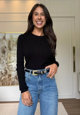 BLUSA AMANDA MODAL - COSH JEANS - Preto