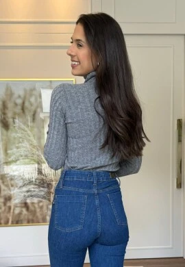 BLUSA BÁSICA MODAL CAMILA - COSH JEANS - Cinza