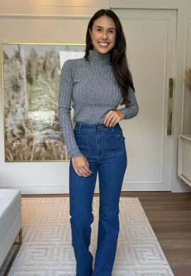 BLUSA BÁSICA MODAL CAMILA - COSH JEANS - Cinza