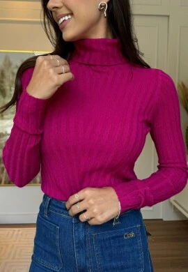 BLUSA BÁSICA MODAL CAMILA - COSH JEANS - Fucsia