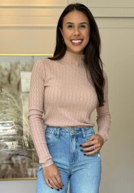 BLUSA BÁSICA MODAL ISI - COSH JEANS - Caramelo
