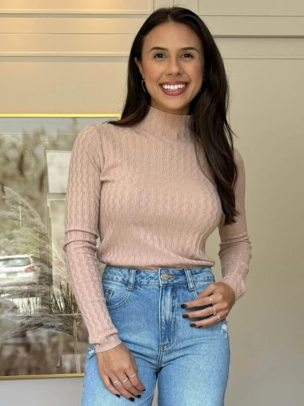 BLUSA BÁSICA MODAL ISI - COSH JEANS - Caramelo