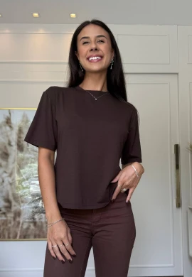BLUSA CALISTA VISCO - COSH JEANS - Ebano