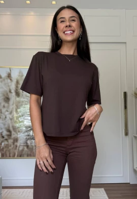BLUSA CALISTA VISCO - COSH JEANS - Ebano
