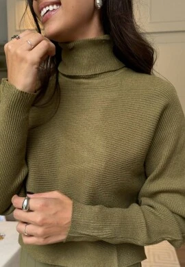 BLUSA CANELADA MODAL RAQUEL - COSH JEANS - Verde militar