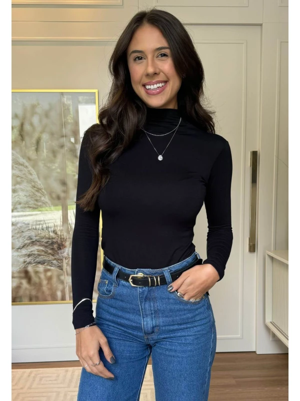 BLUSA CANUDIDNHO FEMININA VISCO - COSH JEANS - Preto