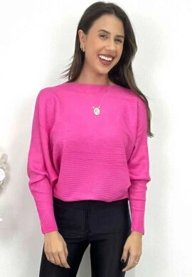 BLUSA DE LÃ FEMININA CANELADA  COSH JEANS - Pink