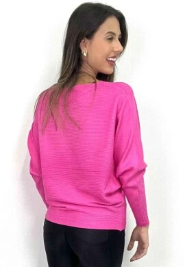 BLUSA DE LÃ FEMININA CANELADA  COSH JEANS - Pink