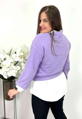 BLUSA DE LÃ FEMININA - COSH JEANS - Lavanda