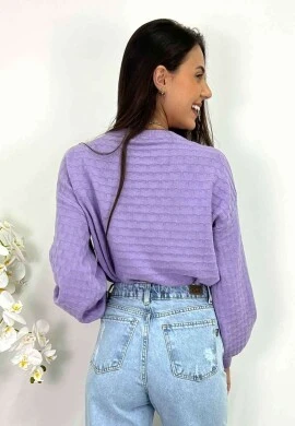 BLUSA DE LÃ FEMININA - COSH JEANS - Lavanda
