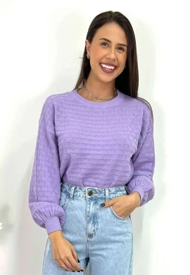 BLUSA DE LÃ FEMININA - COSH JEANS - Lavanda