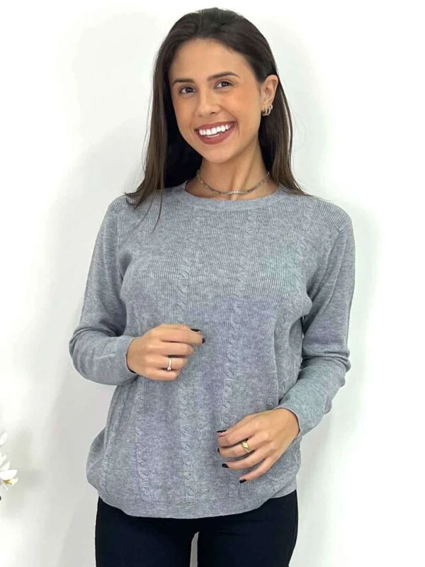 BLUSA DE LÃ FEMININA  COSH JEANS - Mescla