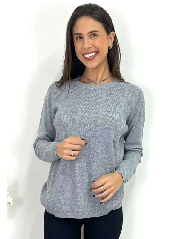BLUSA DE LÃ FEMININA  COSH JEANS - Mescla