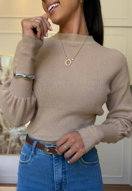 BLUSA DE MODAL ANALU - COSH JEANS - Caqui