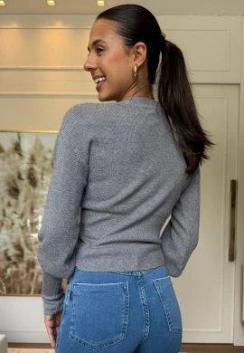 BLUSA DE MODAL ANALU - COSH JEANS - Mescla